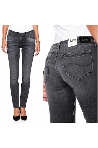 Blugi Dama - Emilyn - W28-L33 - Bumbac - Fermoar - Lungi - Talie Medie - 5 Bunzuare - High-Quality - Gri