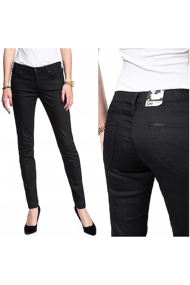 Blugi Dama - Scarlett - W25-L33 - Bumbac - Fermoar - Lungi - Talie Medie - 5 Bunzuare - High-Quality - Negru