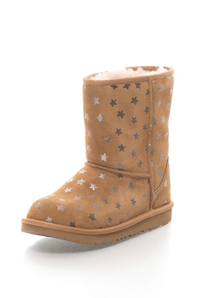 UGG Cizme scurte din piele intoarsa Classic Short II Stars Fete