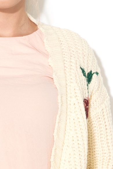 Fornarina Cardigan lung din tricot cu broderie florala Daniele Femei
