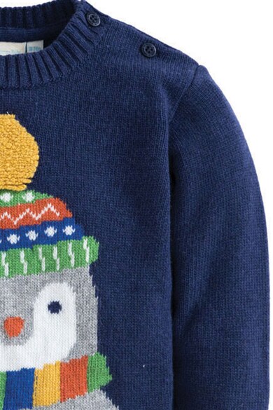 JoJo Maman Bebe Пуловер с дизайн на пингвин Момичета