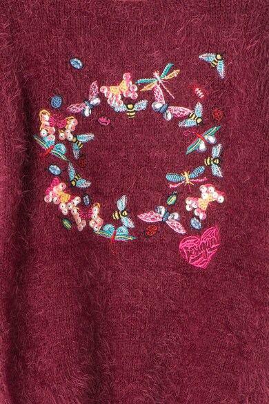 DESIGUAL Мъхест пуловер с бродерии Момичета