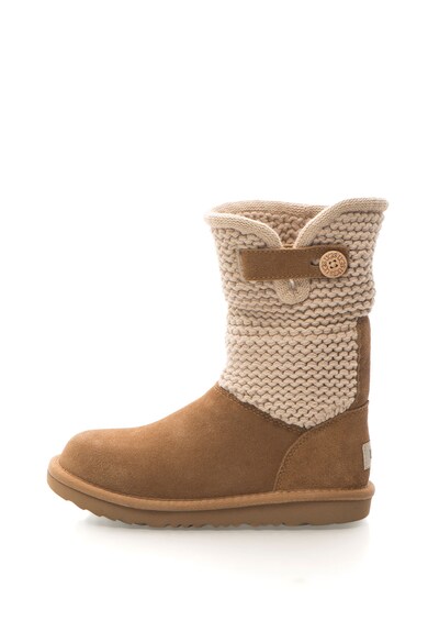 UGG Cizme de piele intoarsa, fara inchidere si cu partea superioara tricotata Darrah II Baieti