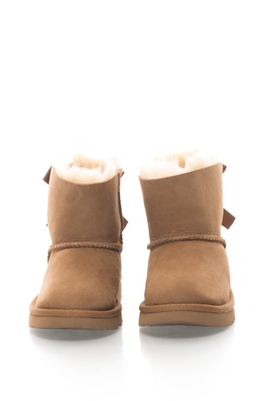 UGG Cizme scurte de piele intoarsa cu detaliu funda, fara inchidere Mini Bailey Fete