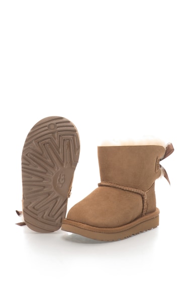 UGG Cizme scurte de piele intoarsa cu detaliu funda, fara inchidere Mini Bailey Fete