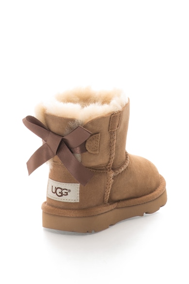 UGG Cizme scurte de piele intoarsa cu detaliu funda, fara inchidere Mini Bailey Fete