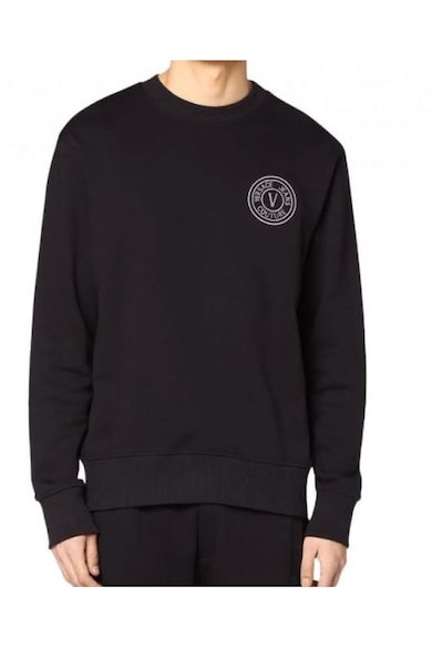 Bluzon casual din bumbac - Negru