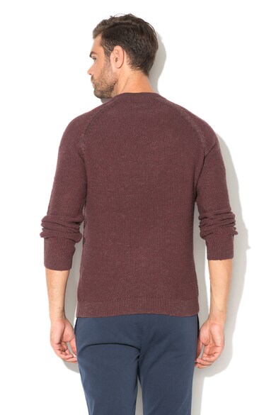 Esprit Релефен пуловер с ръкави тип реглан и овално деколте Мъже