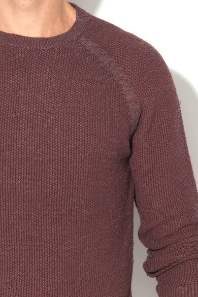 Esprit Релефен пуловер с ръкави тип реглан и овално деколте Мъже