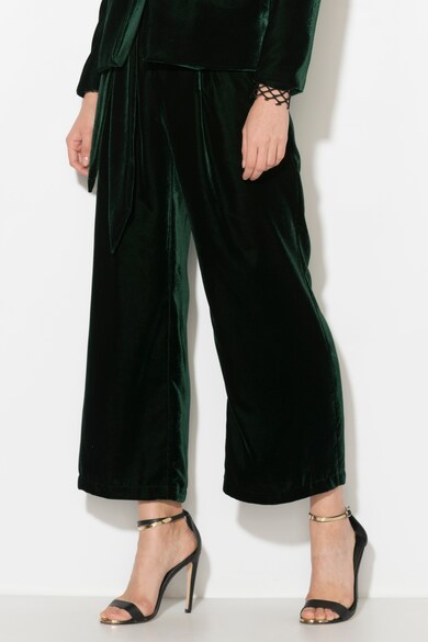 Zee Lane Collection Pantaloni culotte de catifea cu un cordon in talie Femei