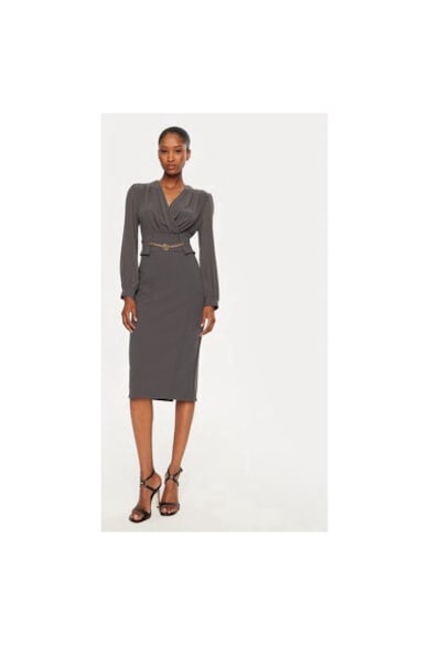 Rochie Dama - 304724732 - Poliester - Gri