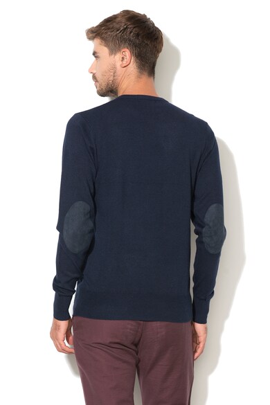 Zee Lane Collection Пуловер с овално деколте и апликирани лакти Мъже