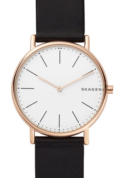 Skagen Ceas cu o curea de piele Signatur Barbati