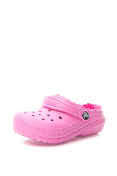 Crocs Saboti cu detalii perforate si captuseala de blana shearling sintetica Baieti