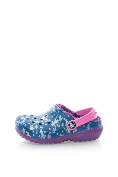 Crocs Papuci slingback de cauciuc cu captuseala teddy Baieti