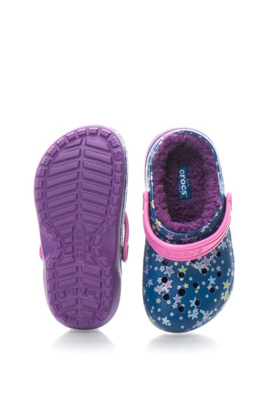 Crocs Papuci slingback de cauciuc cu captuseala teddy Baieti