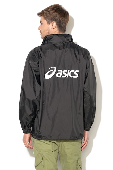 Asics Jacheta rezistenta la vant cu gluga pliabila, pentru alergare, Unisex Barbati