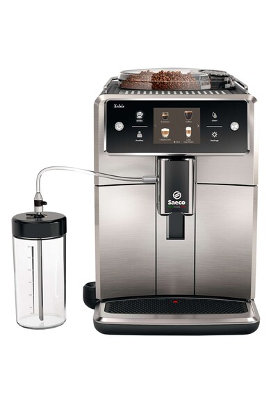 Saeco Espressor automat  Xelsis SM7683/00, Ecran tactil cu Coffee Equalizer, Sistem Latteduo, 15 selectii , 6 profiluri, Rasnita ceramica cu 12 trepte, AquaClean, Negru/Inox Femei