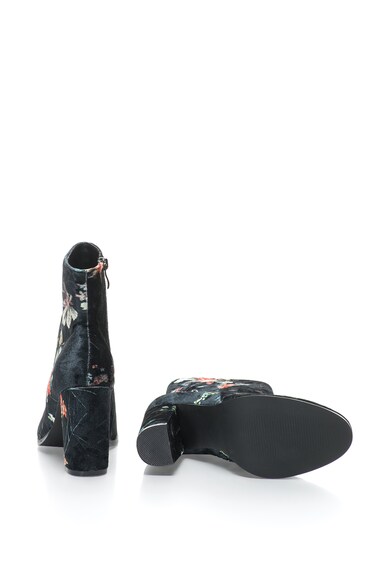 Oakoui Botine de catifea cu model floral Femei