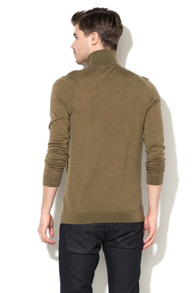 Esprit Плетен пуловер от вълна с поло Мъже