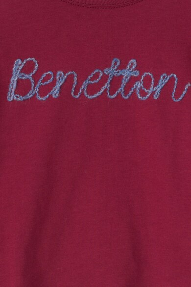 United Colors of Benetton Bluza din bumbac organic cu logo brodat Fete