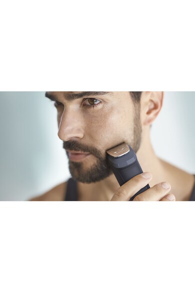 Philips Aparat de tuns barba si parul 11 in 1  Multigroom MG5730/15, Lame cu ascutire, Acumulator, 7 piepteni par fata, cap si corp, Tehnologie DualCut, Negru Barbati