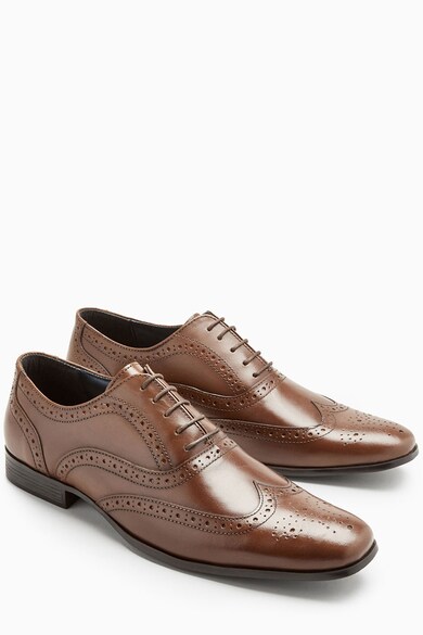 NEXT Pantofi Oxford Brogue de piele Barbati