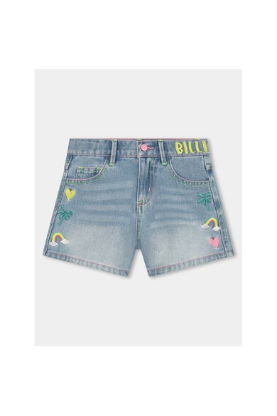 Pantaloni scurti fete - 303639570 - Bumbac - Albastru - Albastru