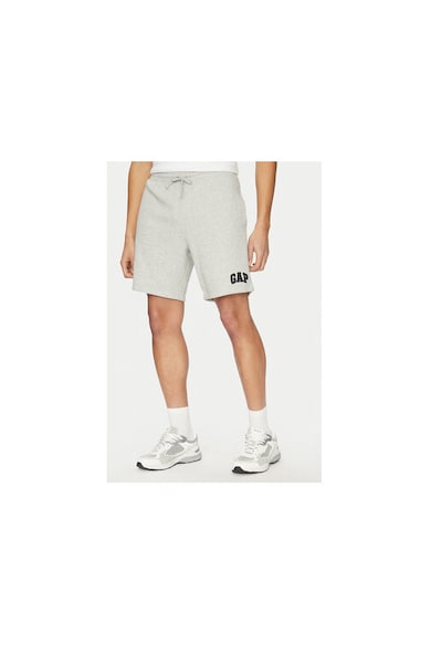 Pantaloni scurti barbati - 305288615 - Bumbac/Poliester - Gri - Gri