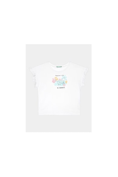 Tricou fete - 302093557 - Bumbac - Alb - Alb