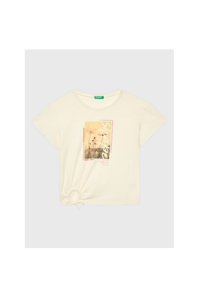 Tricou fete - 301772651 - Bumbac - Bej - Bej