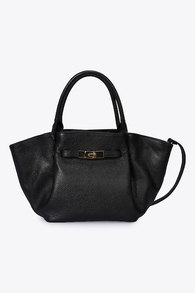 Geanta shopper din piele - Negru