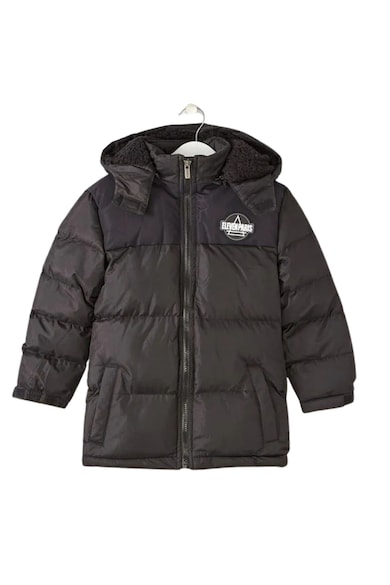 Geaca de iarna pentru fete Little Eleven Paris - albastru - poliester - gluga detasabila - umplutura sintetica -