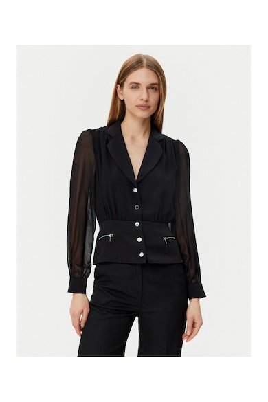 Camasa dama - 305252906 - Poliester - Negru - Negru