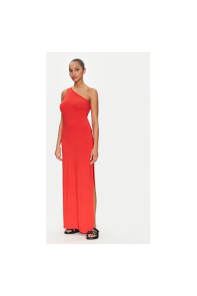 Rochie dama - 305002167 - Viscoza - Portocaliu - Portocaliu