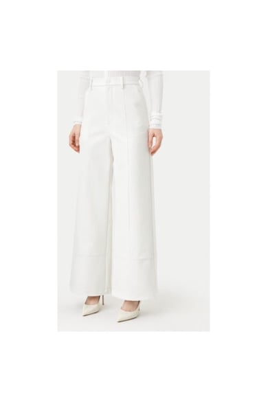 Pantaloni dama - 304921438 - Poliuretan - Alb - Alb