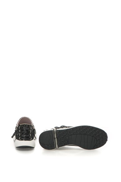 Diesel Pantofi sport de piele cu model abstract S-Zipher Femei