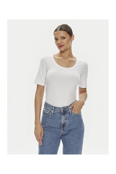 Tricou dama - 304005336 - Bumbac - Alb - Alb