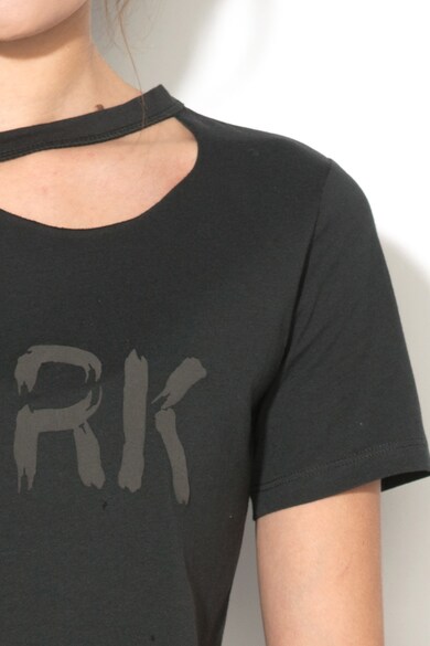 Only Tricou cu decupaj pe partea din fata Dark Rock Trash Femei