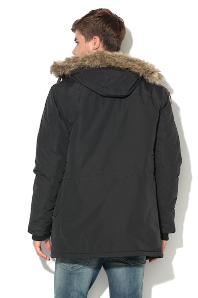 Jack & Jones Jacheta parka regular fit cu vatelina si garnitura detasabila de blana sintetica Arctic Barbati