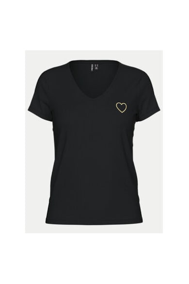 Tricou dama - 304915185 - Bumbac organic - Negru - Negru