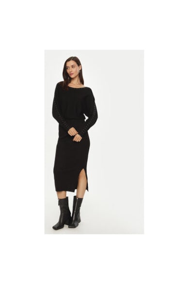 Rochie dama - 304486418 - Viscoza/Poliamida - Negru - Negru