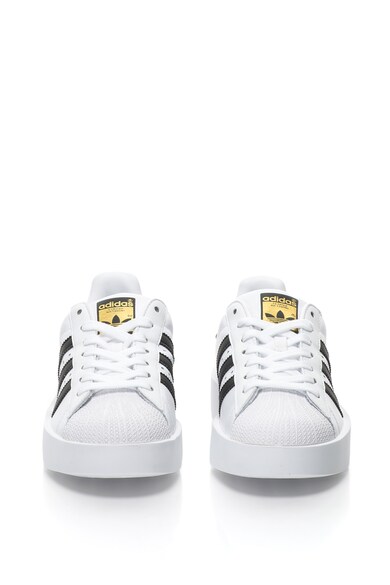 adidas Originals Pantofi sport de piele cu logo Superstar Femei