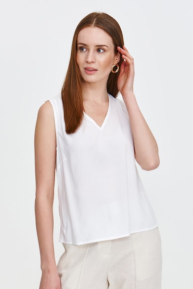 Top uni cu decolteu in V BLK0141, Alb optic Top Secret - Alb Optic