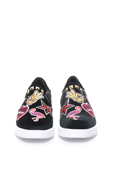 Juicy Couture Pantofi slip on catifelati cu aplicatii Vela Femei