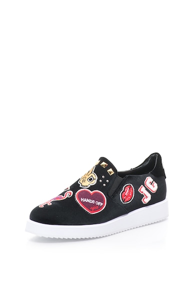 Juicy Couture Pantofi slip on catifelati cu aplicatii Vela Femei