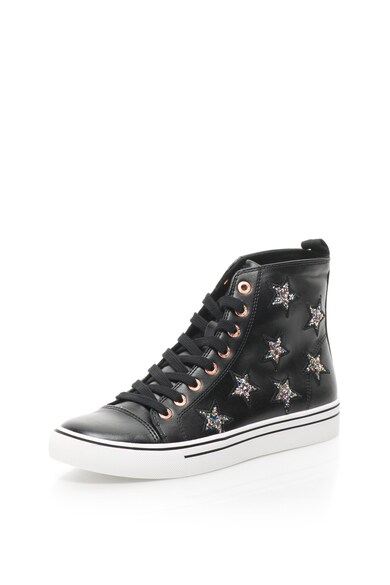 Juicy Couture Pantofi sport mid-high de piele sintetica cu insertii stralucitoare Clover Femei