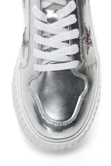 Juicy Couture Daisy Műbőr Flatform Sneakers Cipő Csillámokkal női