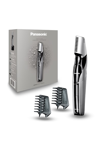 Panasonic Trimmer pentru parul corporal  , lavabil, accesoriu pentru zone sensibile, Argintiu Barbati