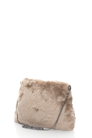 Oakoui Geanta crossbody din blana sintetica cu bareta lant Femei